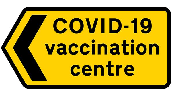 covid-19 vaccination centre sign